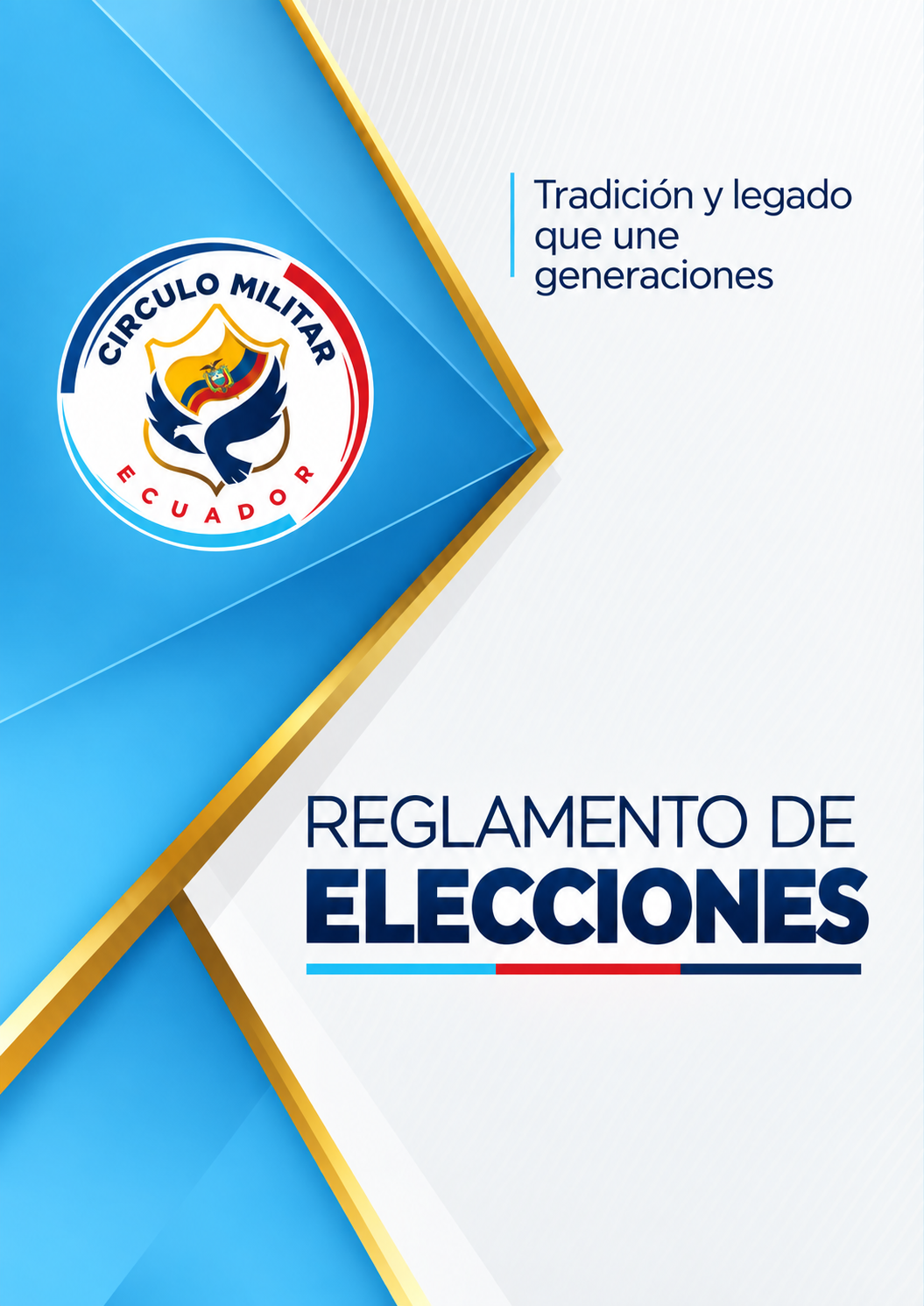 portada geométrica del reglamento de elecciones